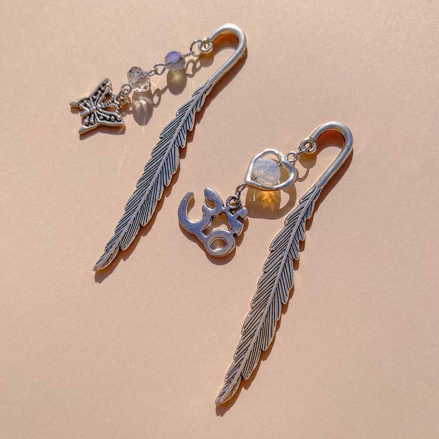 Silver Feather Bookmarks
