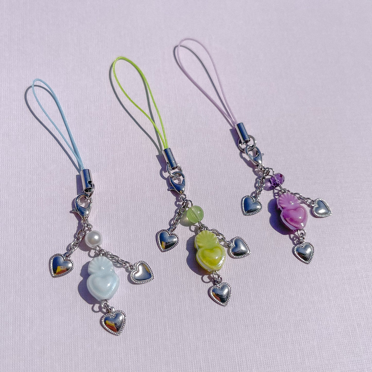"Faint of Heart" Ceramic Phone Charm