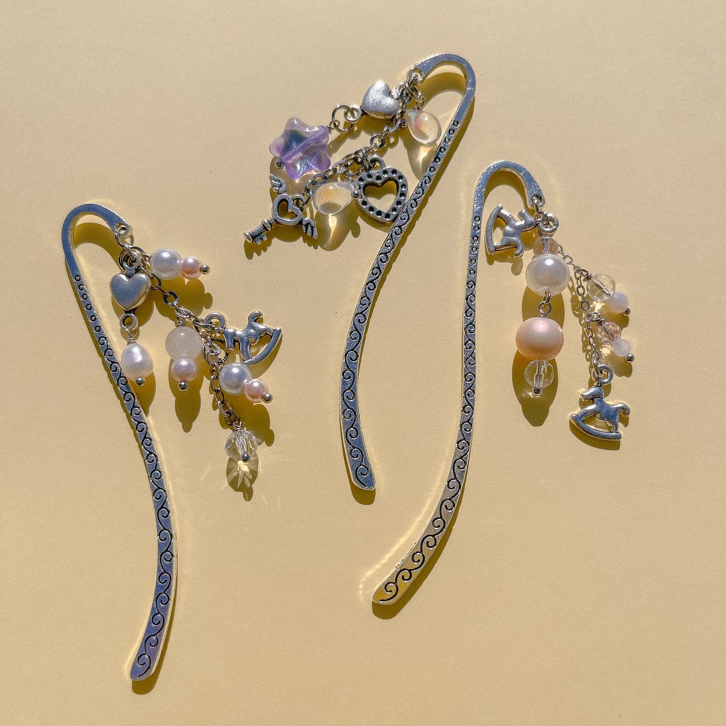 Silver Swirly Bookmarks