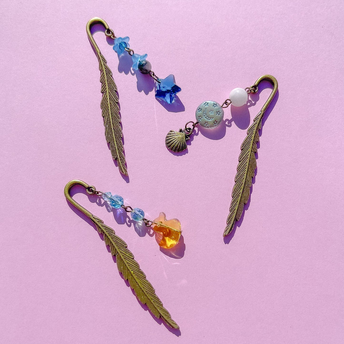 Brass Feather Bookmarks