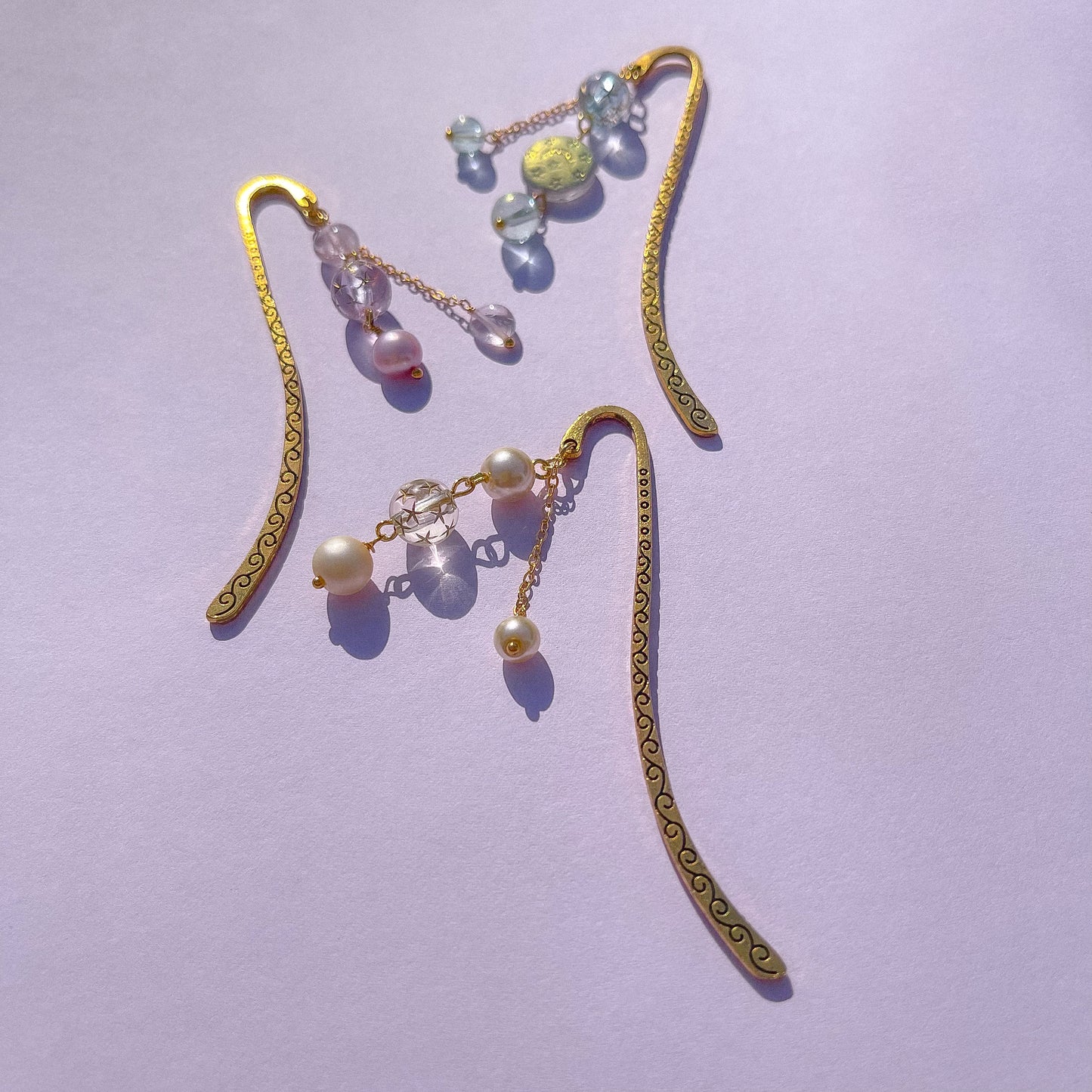 Gold Swirly Bookmarks