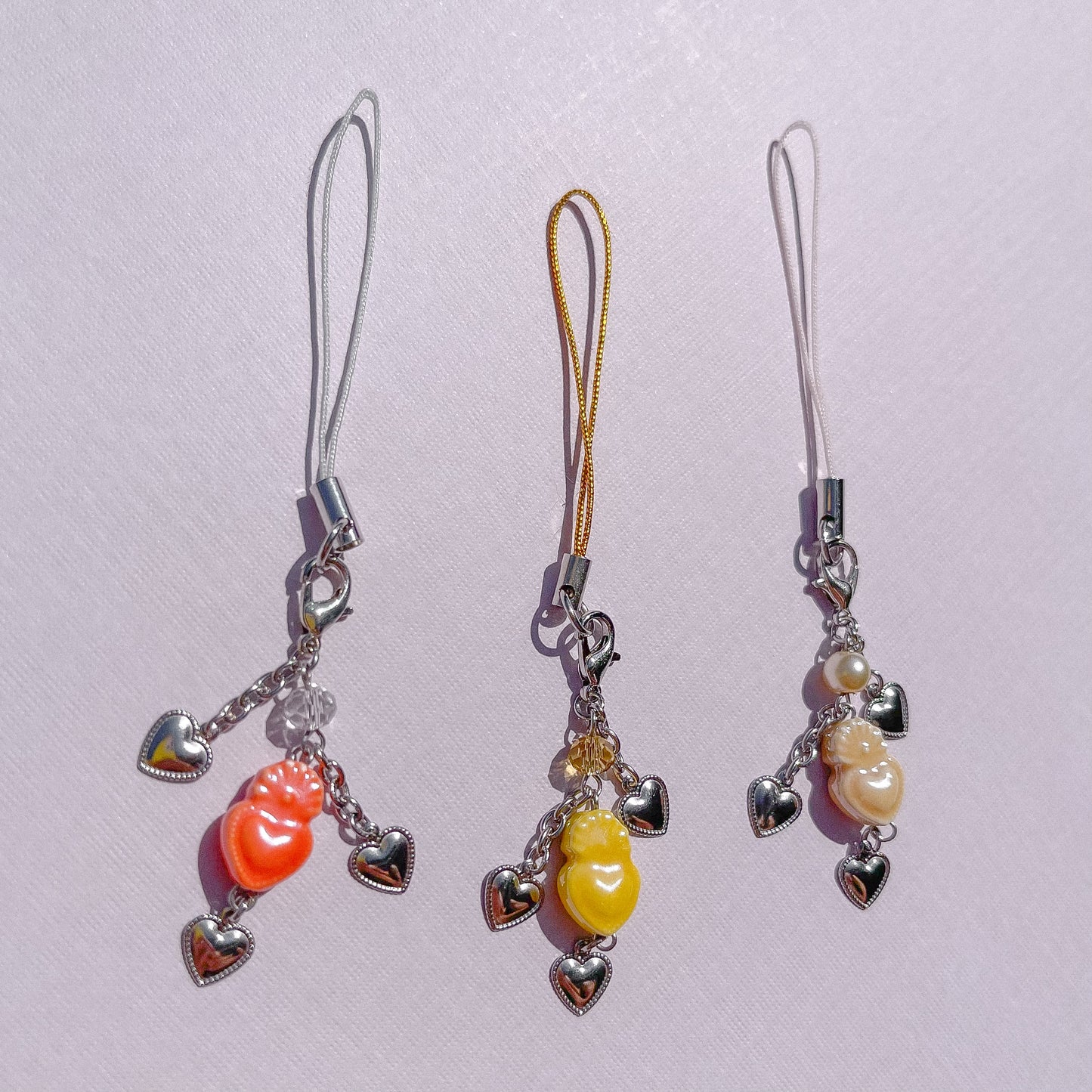 "Faint of Heart" Ceramic Phone Charm