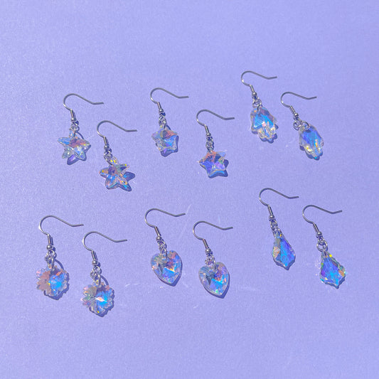 Dangly Iridescent Bead Earrings