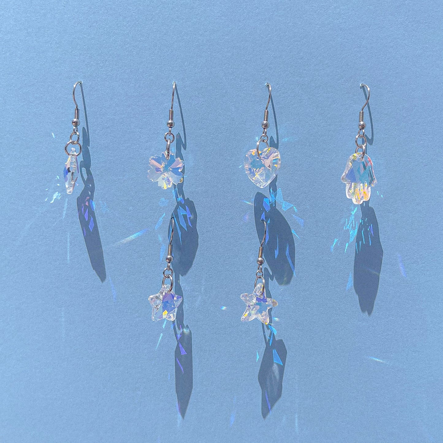 Dangly Iridescent Bead Earrings