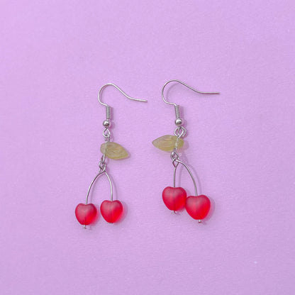 Cherry Delight Glass Bead Earrings